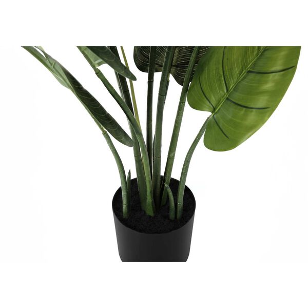 Black Green 37-Inch Indoor Faux Fake Floor Potted Decorative Artificial Plant, image 3